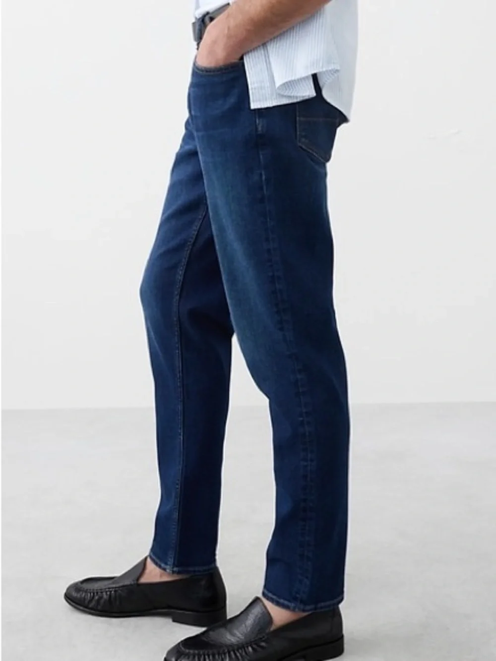 Banana Republic Travel Athletic Slim Straight Jeans Dark Wash Stretch 33x32